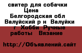 свитер для собачки › Цена ­ 300 - Белгородская обл., Валуйский р-н, Валуйки г. Хобби. Ручные работы » Вязание   
